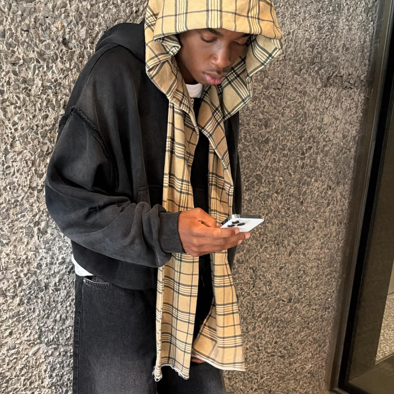 Double Hood Scarf Zip-Up